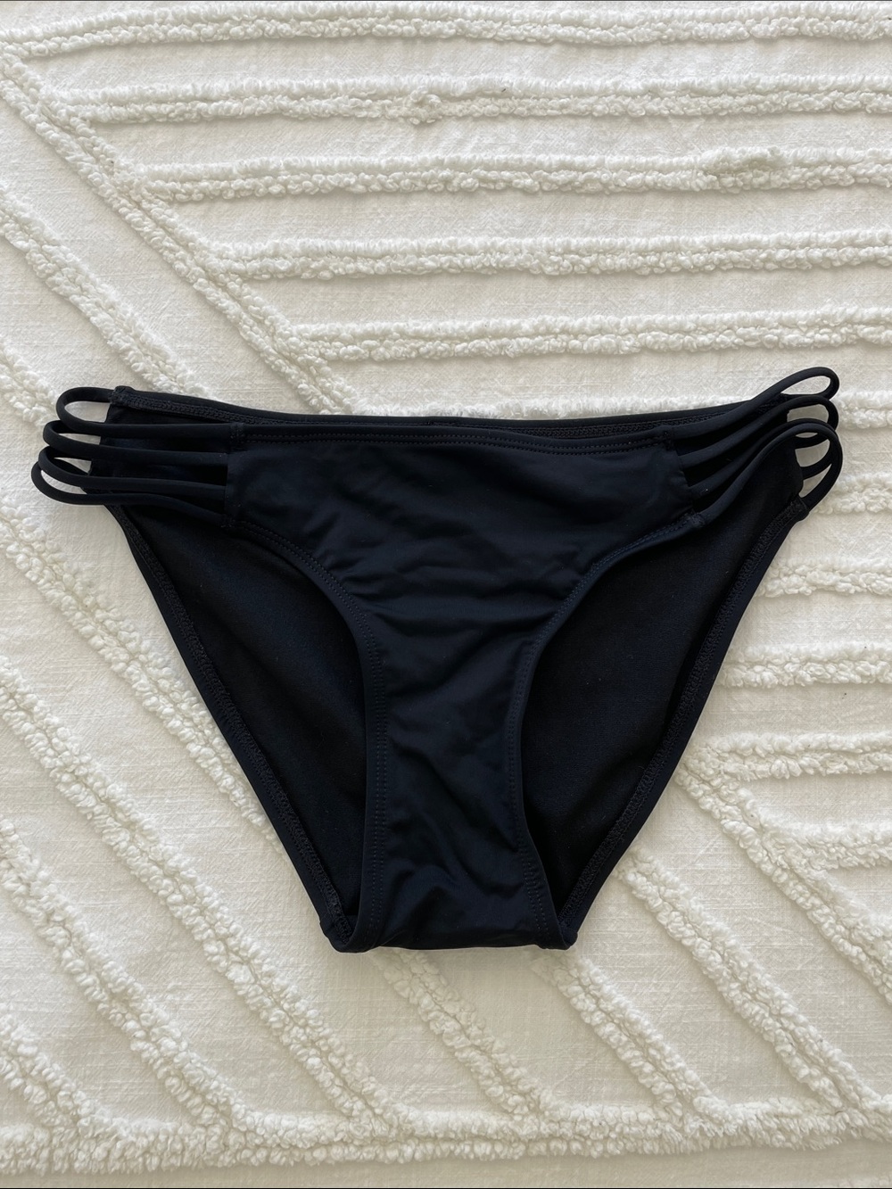 Black Strappy Bikini Bottoms